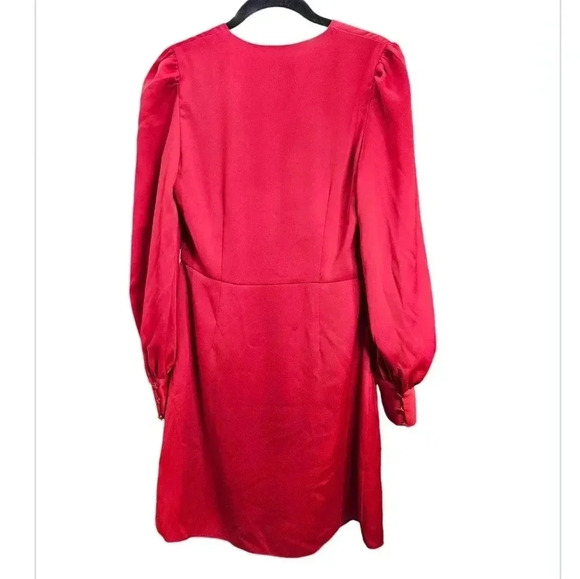 Alexia Admor Mini Wrap Dress in Red Size 2 Button Detail - Picture 2 of 7
